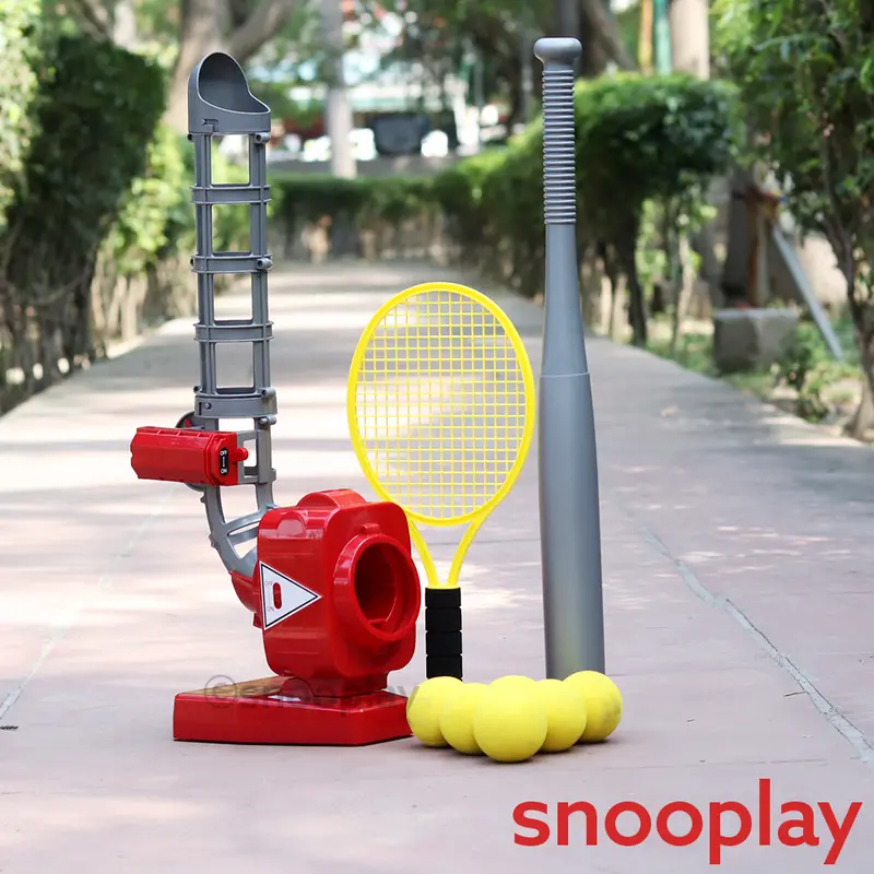 2 In 1 Baseball & Tennis Electronic Pitcher With 5 Balls (5-12 Years) 1