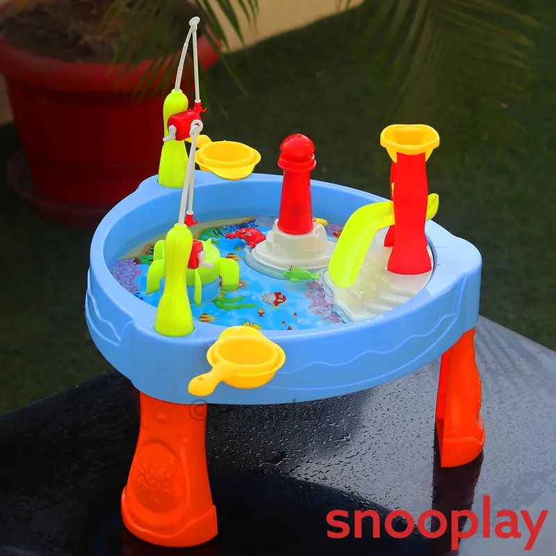 25 Pieces Mini Water Pool Fishing Game With Legs | Lights & Sound (3-8 Years) 1