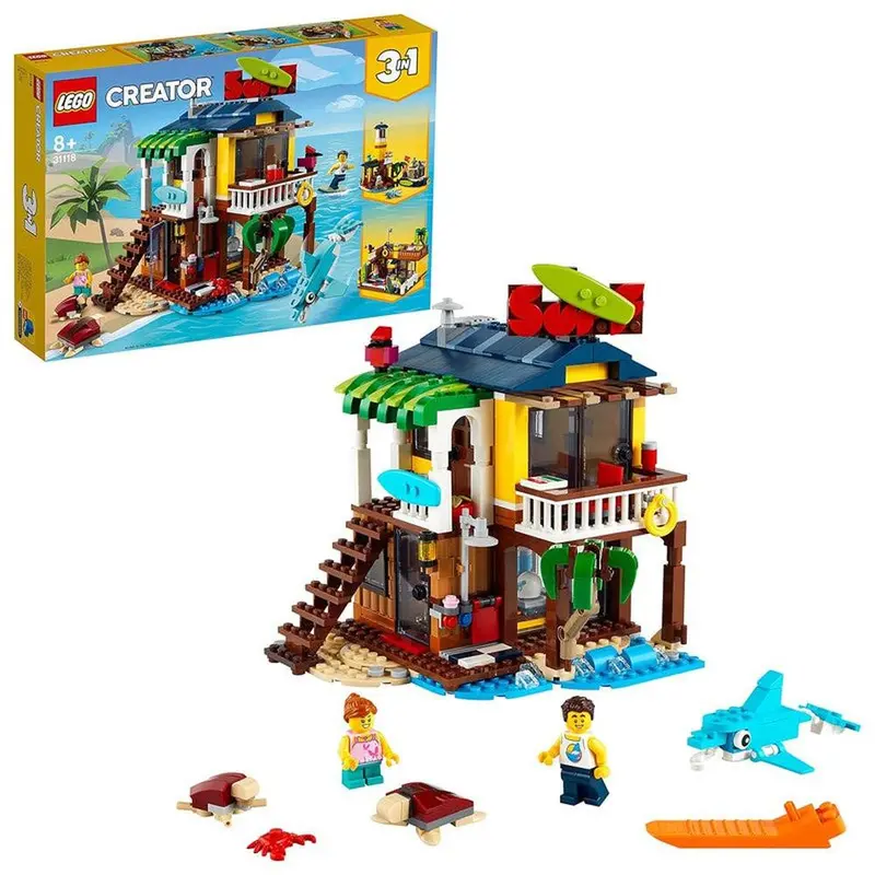 3 In 1 Lego Surfer Beach House Construction Set - 564 Pieces | 31118 (8-12 Years) 1