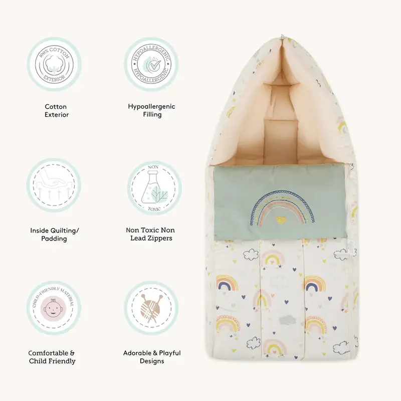 Abracadabra Baby Carry Cot Nest - Rainbow 1