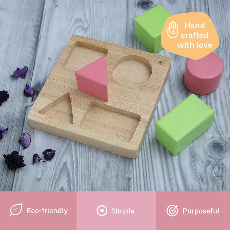 Ariro Toys Wooden Blocks & Puzzle Play Set For Toddlers (1-2 Years) 1