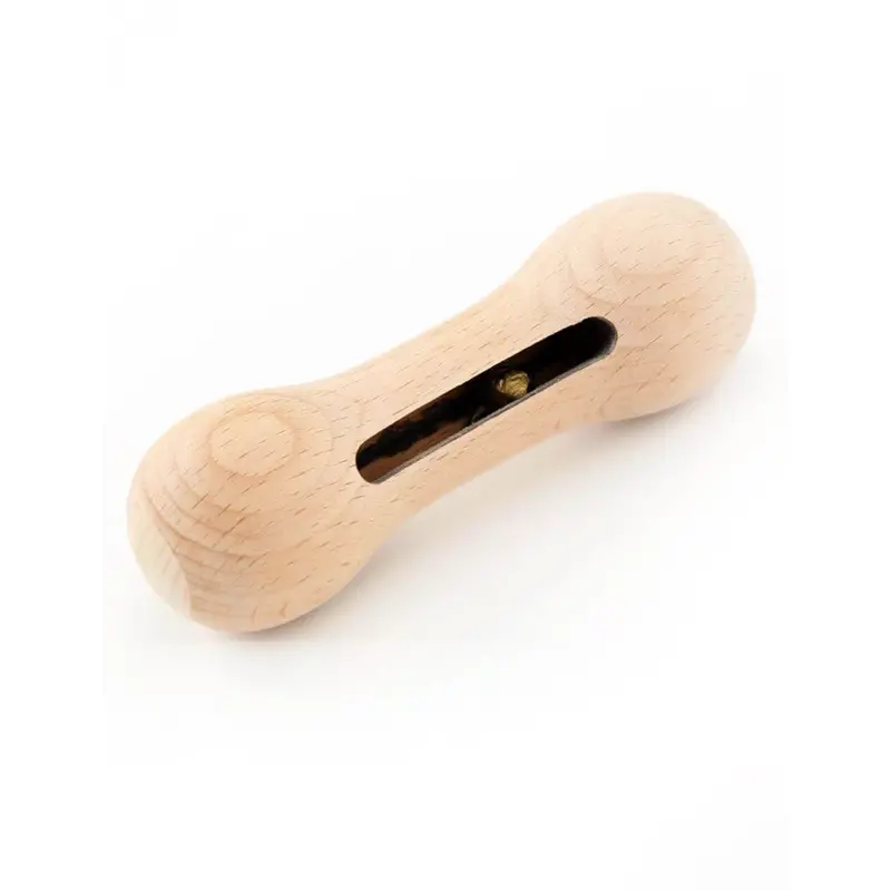 Ariro Toys Wooden Dumbbell Shaped Rattle With Bell (1-12 Months) 1
