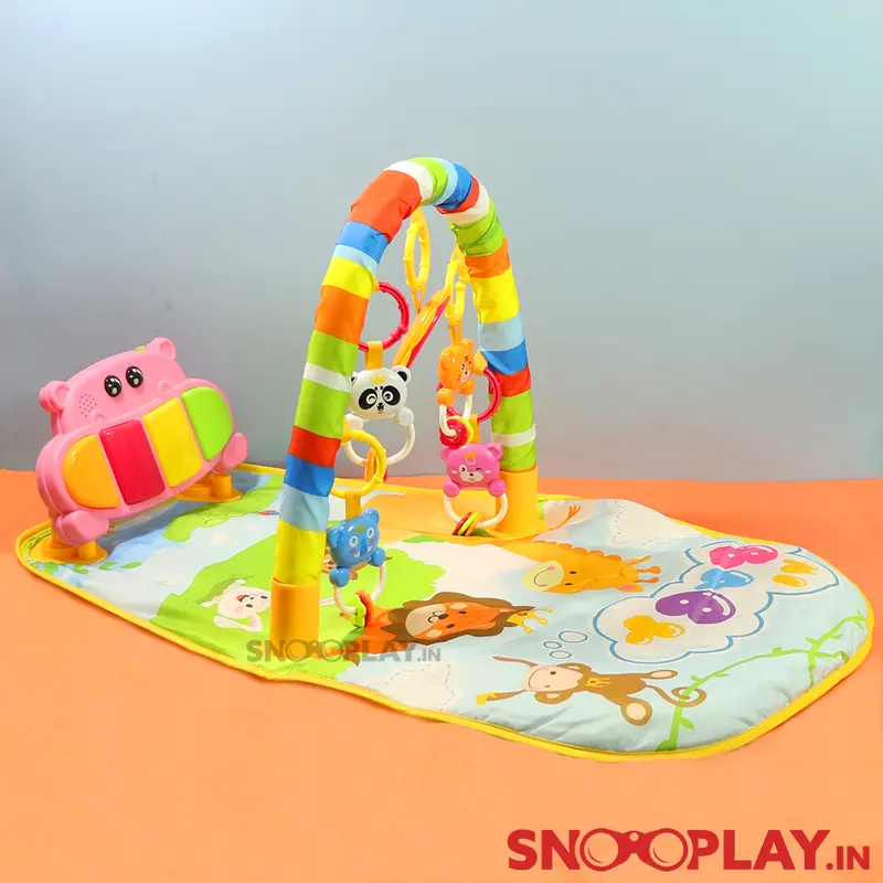 Baby Activity Play Mat & Overhead Rattle Toys (0-12 Months) 1