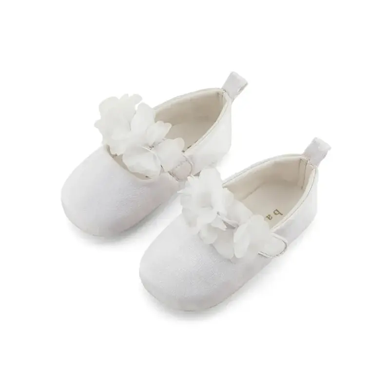 Baby Doe White Blossom Ballerina Prewalker Sandals 1