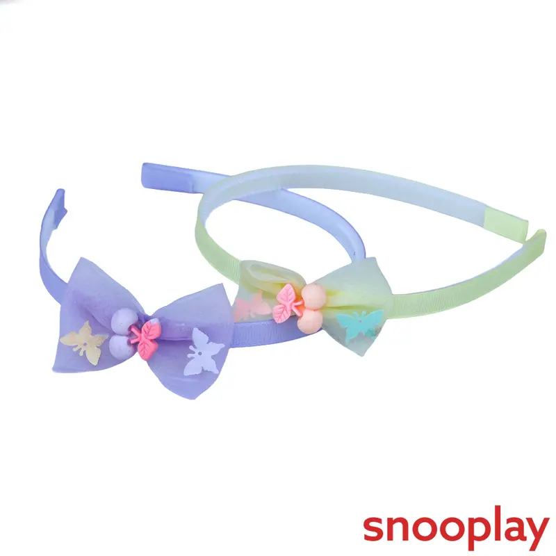 Baby Doe Yellow And Purple Hair Bands Pack - One Size | Plastic 1