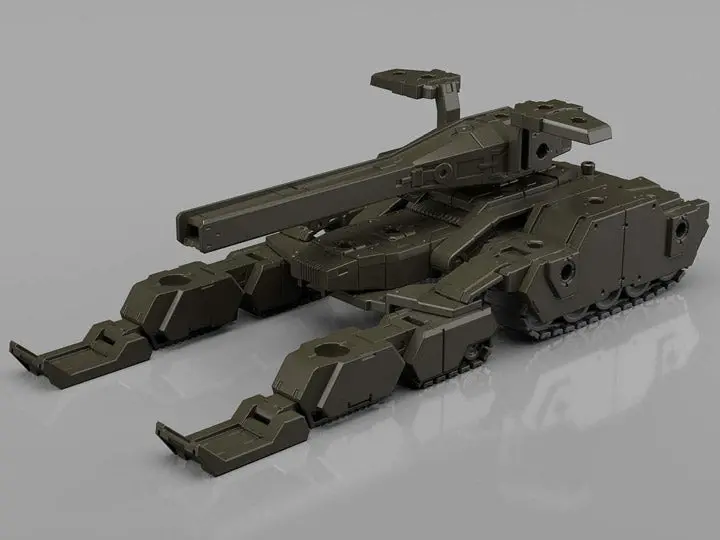 Bandai 30 Minutes Missions 30Mm Ev-03 1/144 Extended Armament Vehicle (Tank Ver. Olive Drab) Model Kit 1
