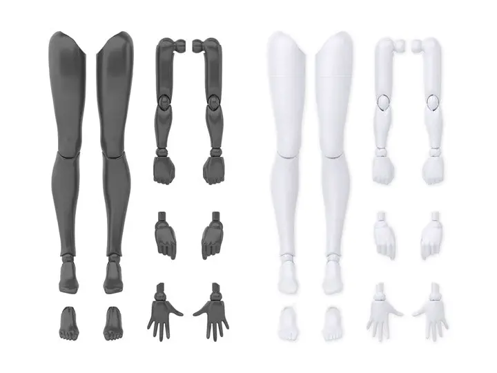 Bandai 30 Minutes Sisters 30Ms Ob-12 Option Body Parts Arm Parts And Leg Parts (White / Black) Model Kit 1