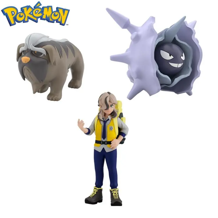 Bandai Pokemon Scale World Paldea Region Pepper, Mafitiff And Parshen (Arven, Mabosstiff And Cloyster) 3-Pack Trading Figure Set 1