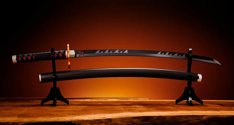 Bandai Proplica Demon Slayer: Kimetsu No Yaiba Tanjiro Kamado (Kyojuro Rengoku's Sword Guard Ver.) Nichirin Sword 1
