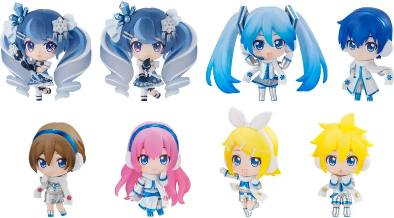 Bandai Shokugan Snow Miku Collection Box Of 8 Trading Figures 1