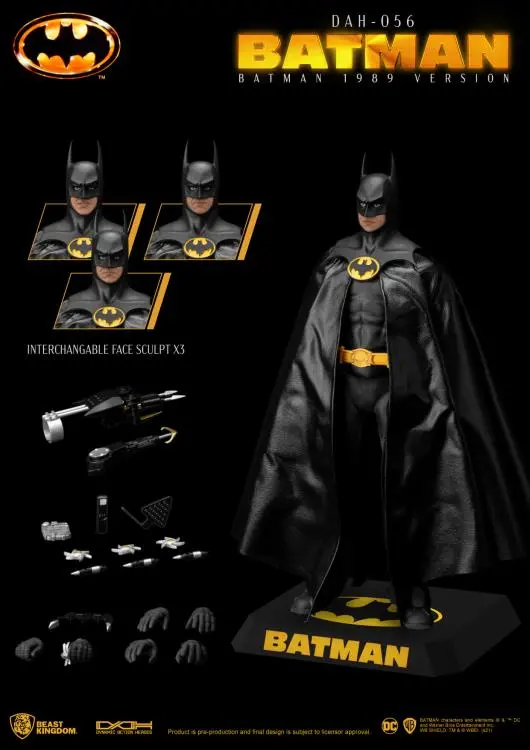 Beast Kingdom Dynamic 8Ction Heroes 1/9 Dc Comics Batman 1989 Batman Scale Figure Dah-056 1