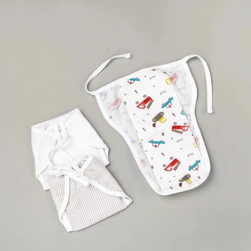Beelittle 3-Pack Organic Stuffed Muslin Nappy Set 1