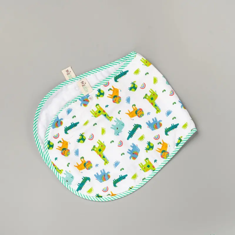 Beelittle Jungle Wingle Burp Cloth Cum Bib 1