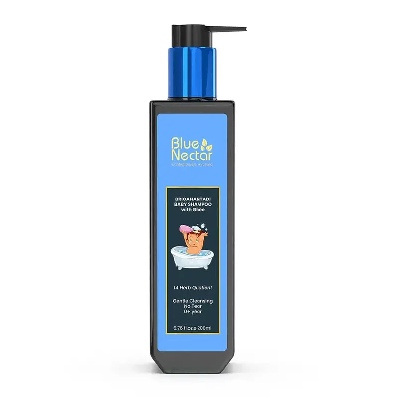 Blue Nectar Niraa Baby Shampoo With Natural Ghee For Gentle Cleansing | No Tear Formula (14 Herbs, 200Ml) 1