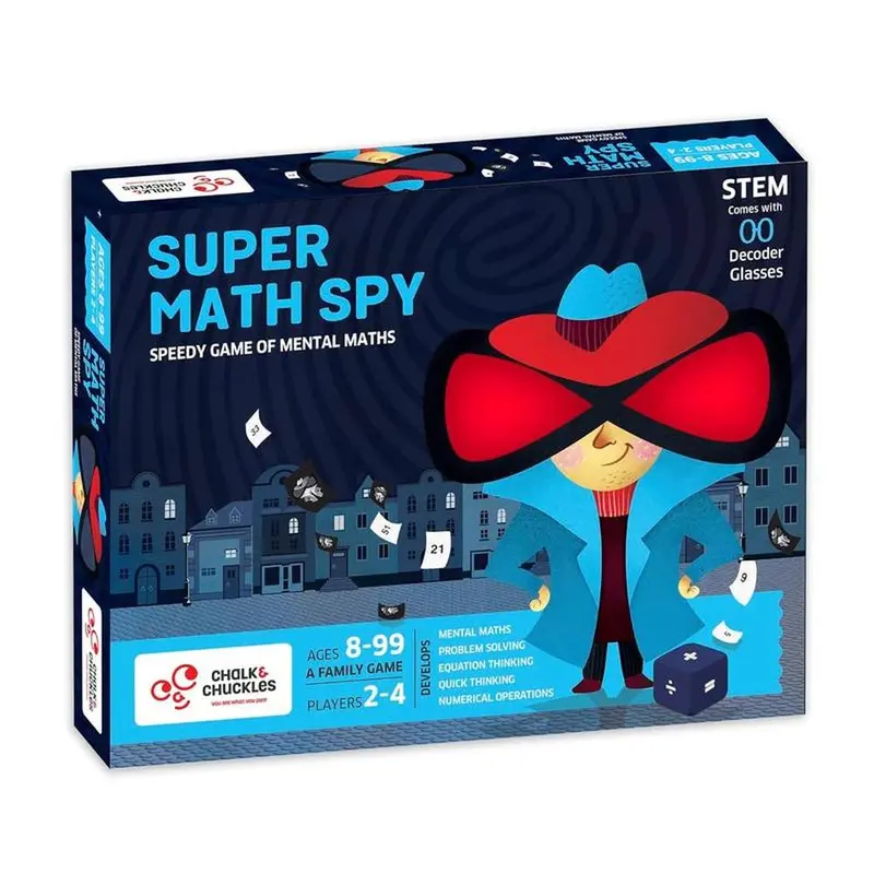 Chalk & Chuckles Super Math Spy Board Game - The Equation Mission (8-12 Years) 1