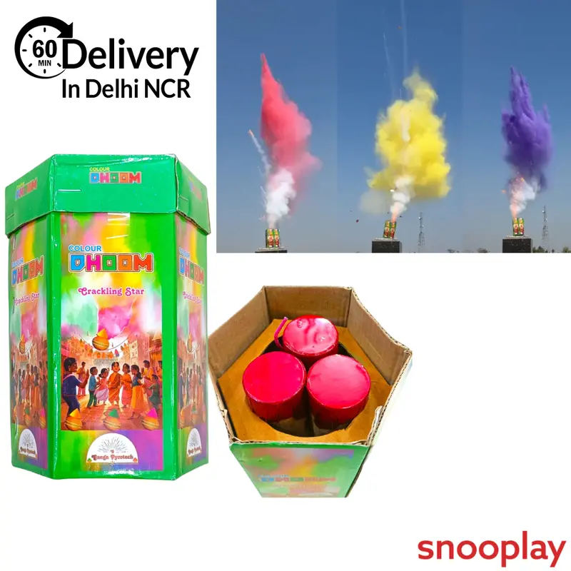 Colour Dhoom Crackling Star (3 Shot) - 1 Piece 1