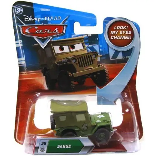 Disney / Pixar Cars Movie 1:55 Die Cast Sarge #30 W/ Lenticular Eyes! 1