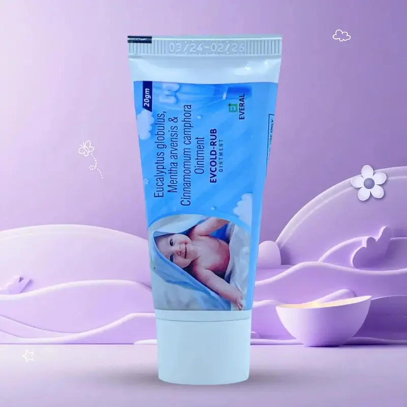 Docura Ev Cold Rub Ointment - 20Gm | Herbal Solution For Blocked Nose & Cold-Related Discomfort 1