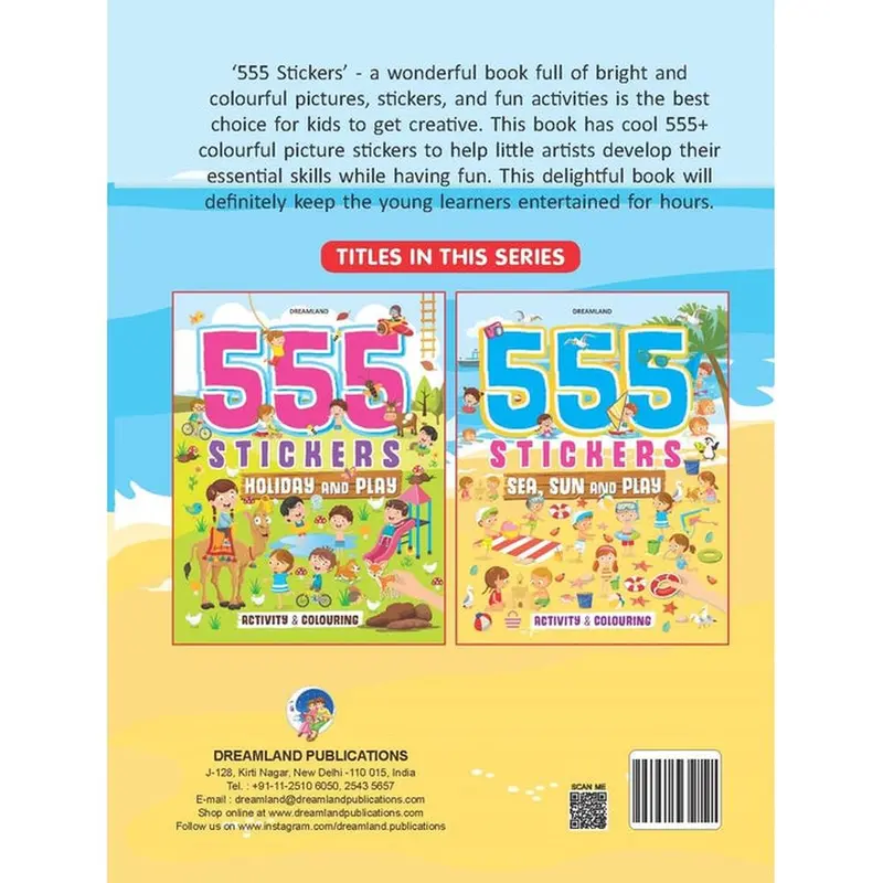 Dreamland Publications 555 Stickers -  Sea & Sun Play Activity & Colouring Book 1