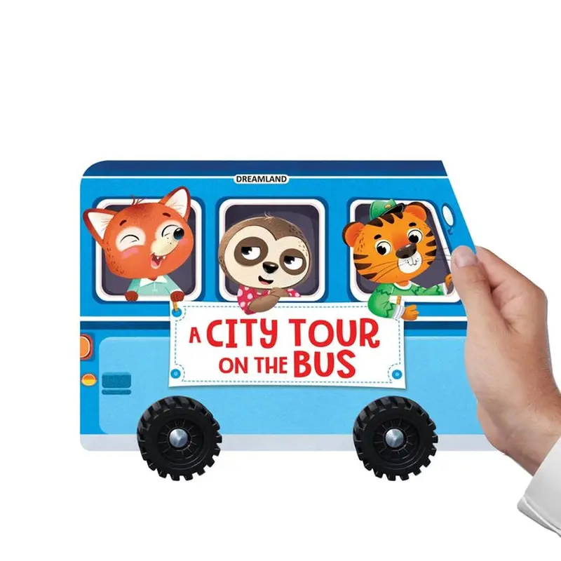 Dreamland Publications A City Tour On The Bus- A Shaped Board Book With Wheels : Children Picture Board Book 1