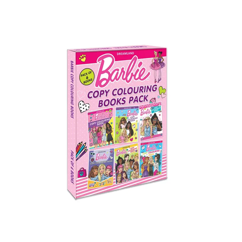Dreamland Publications Barbie Copy Colouring Books Pack (A Pack Of 6 Books) 1