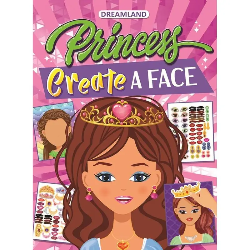 Dreamland Publications Create A Face Activity Book (4-8 Years) | Princess 1