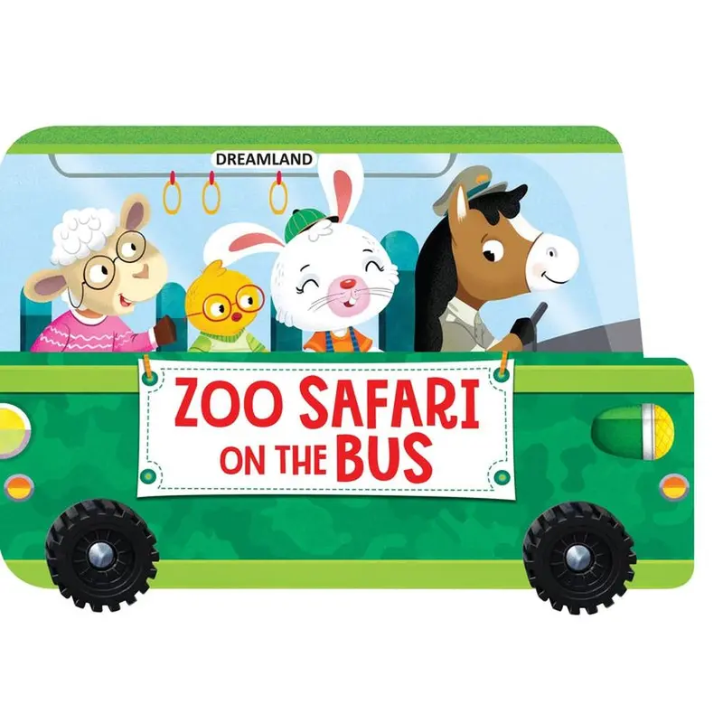 Dreamland Publications Zoo Safari On The Bus - Wheelable Animal Adventure Board Book (2-5 Years) 1