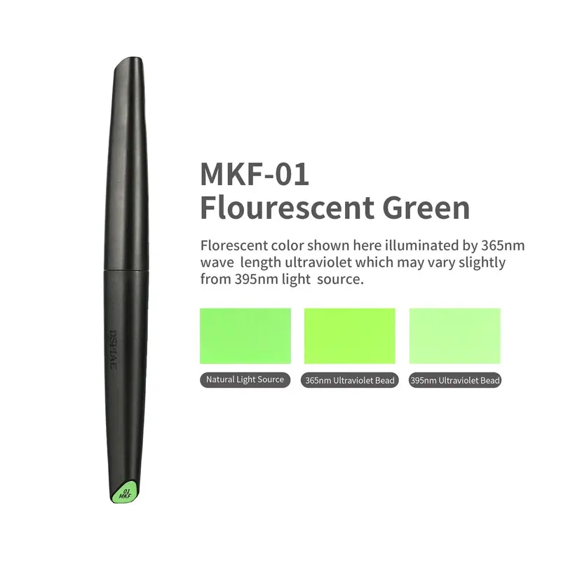 Dspiae Mkf-01 Soft Tip Acrylic Marker Fluorescent Green 1