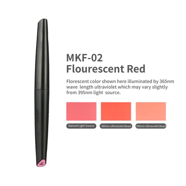 Dspiae Mkf-02 Soft Tip Acrylic Marker Fluorescent Red 1