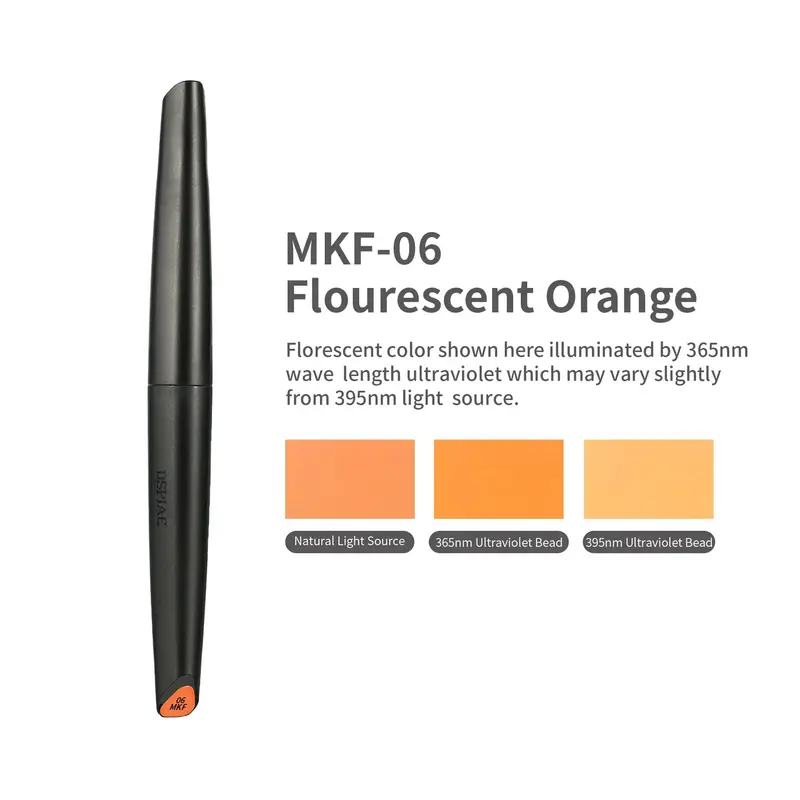 Dspiae Mkf-06 Soft Tip Acrylic Marker Fluorescent Orange 1