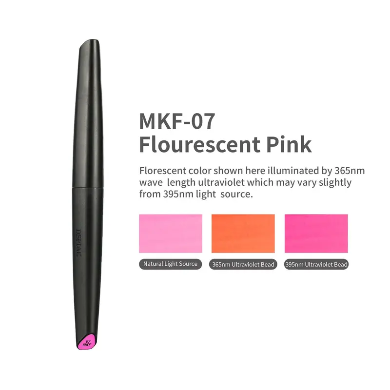 Dspiae Mkf-07 Soft Tip Acrylic Marker Fluorescent Pink 1