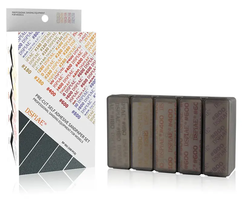 Dspiae Sp-S01 Coarse Grit Adhesive Sandpaper Set #180 - #800 (100 Pieces) 1