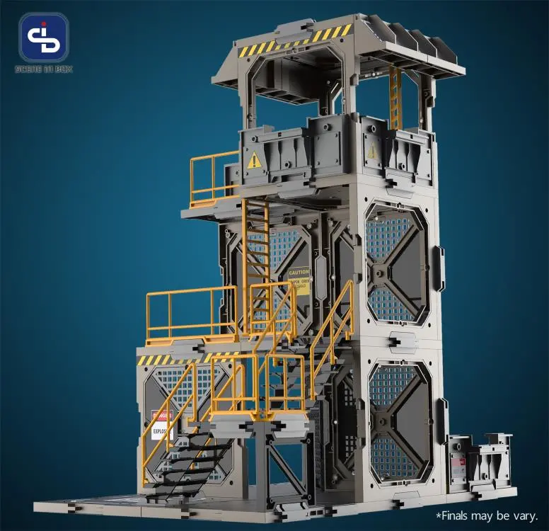 Fresh Retro Scene In Box Guard Tower Diorama Building Set Sib02 1