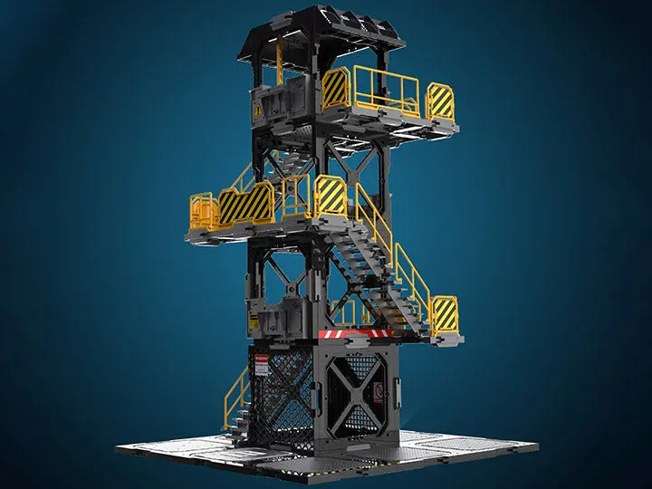 Fresh Retro Scene In Box Watchtower Diorama Building Set Sib01 1