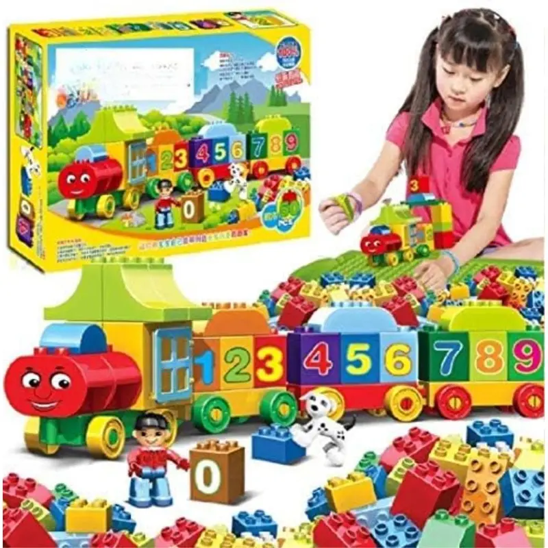 Funblast 50 Pieces Train Building Blocks Vehicle Toy 1