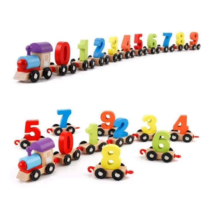 Funblast Wooden Digital Colourful Number Train Toy (1-3 Years) 1