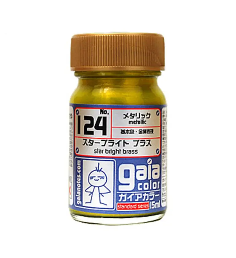 Gaianotes Gaia 124 Metallic Star Bright Brass 15Ml Paint Bottle 1