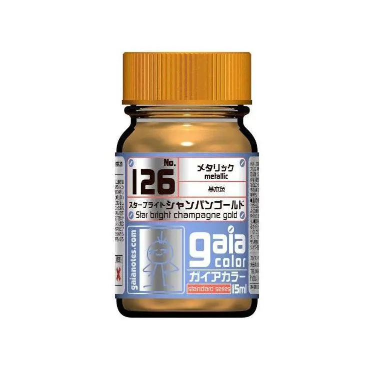 Gaianotes Gaia 126 Metallic Star Bright Champagne Gold 15Ml Paint Bottle 1