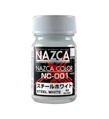 Gaianotes Nazca Nc-001 Steel White 15Ml Paint Bottle 1