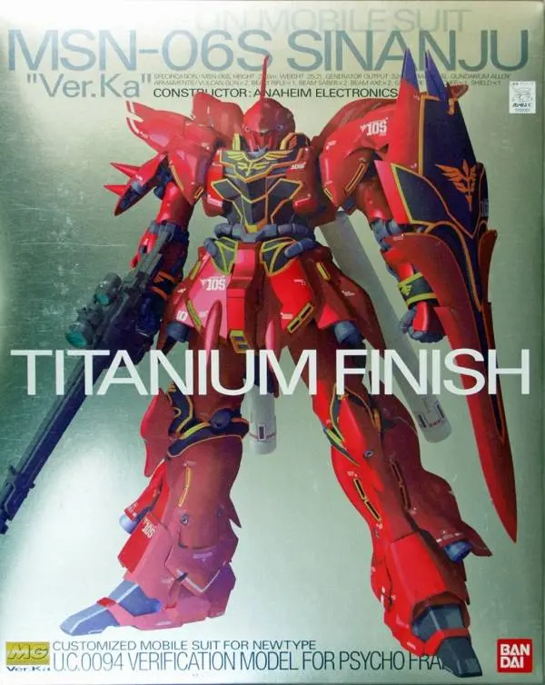Gundam 1/100 Mg Msn-06S Sinanju Ver Ka Titanium Finish Model Kit 1