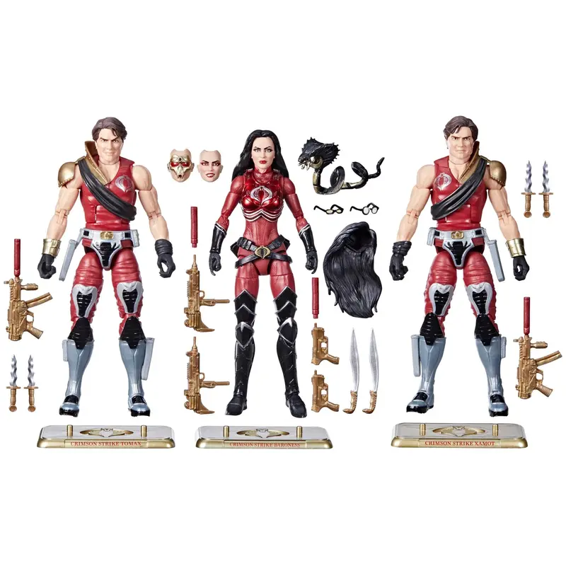 Hasbro G.I. Joe Classified Series #82 Crimson Strike Team Baroness, Tomax, & Xamot Action Figure 1