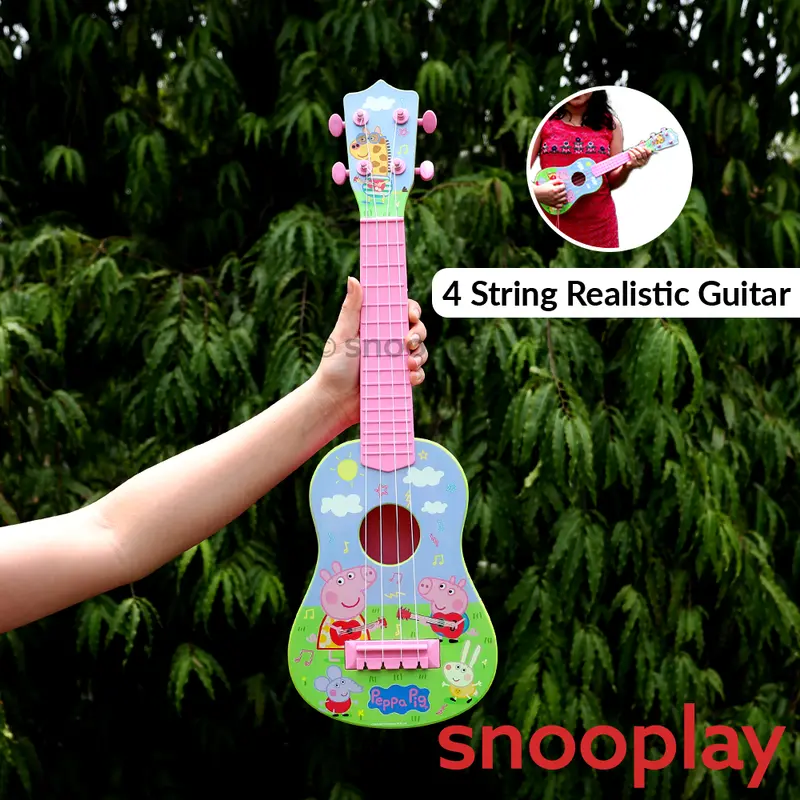 Hasbro Original Peppa Pig Guitar - 4 String, Realistic Sound & Adjustable Tuning | Licensed Toy (5-10 Years) 1