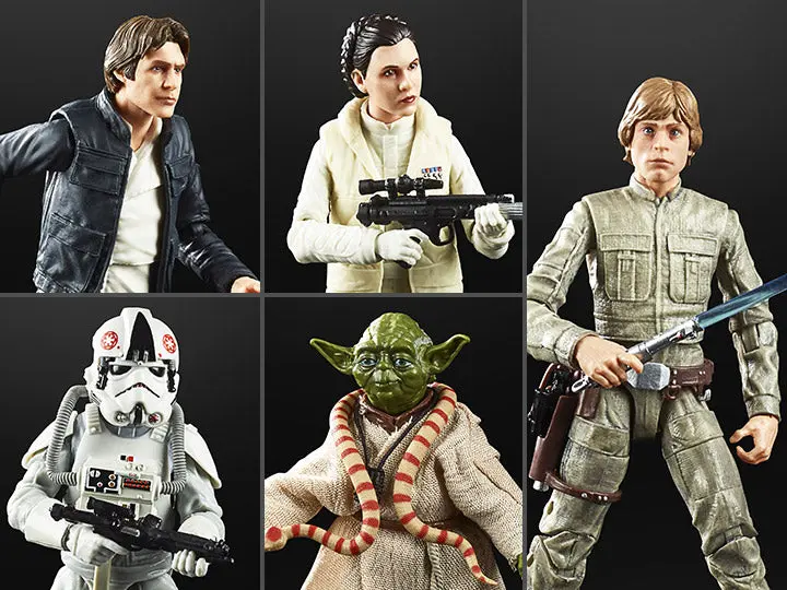 Hasbro Star Wars Black Series 40Th Anniversary Empire Strikes Back Wave 1 6 Inch Action Figure Set Of 5 1