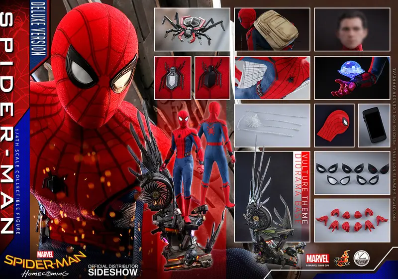 Hot Toys 1/4 Spider-Man (Deluxe Version) Spider-Man: Homecoming Quarter Scale Qs015 1