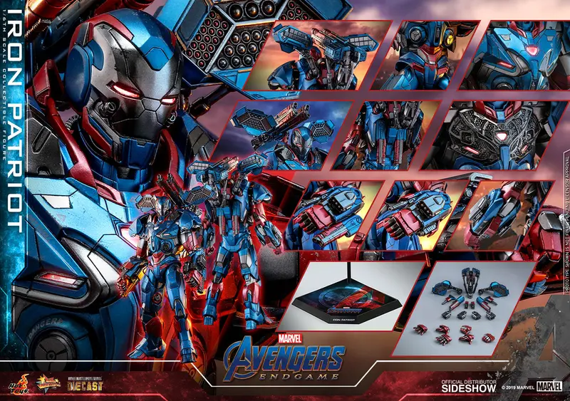Hot Toys 1/6 Avengers: Endgame Iron Patriot Diecast Sixth Scale Figure Mms547-D34 1