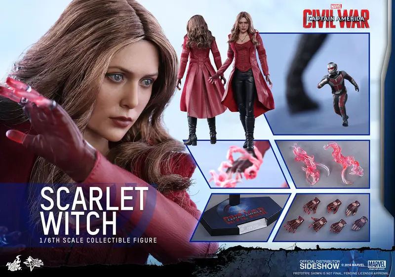 Hot Toys 1/6 Captain America Civil War Scarlet Witch Sixth Scale Mms370 1
