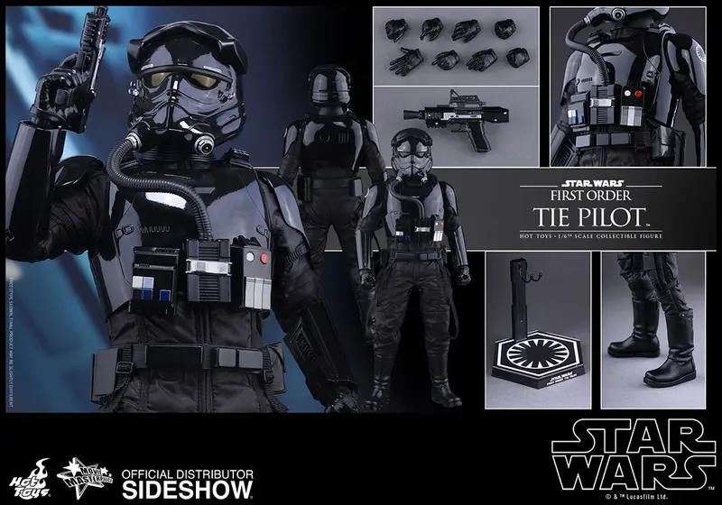 Hot Toys 1/6 First Order Tie Fighter Pilot Star Wars Episode Vii The Force Awakens Sixth Scale Figure Mms324 1
