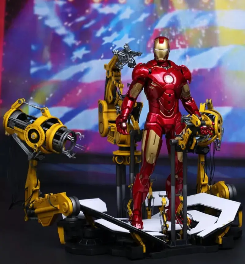 Hot Toys 1/6 Iron Man 2 Suit-Up Gantry With Mark Iv Sixth Scale Figure Mms160 1