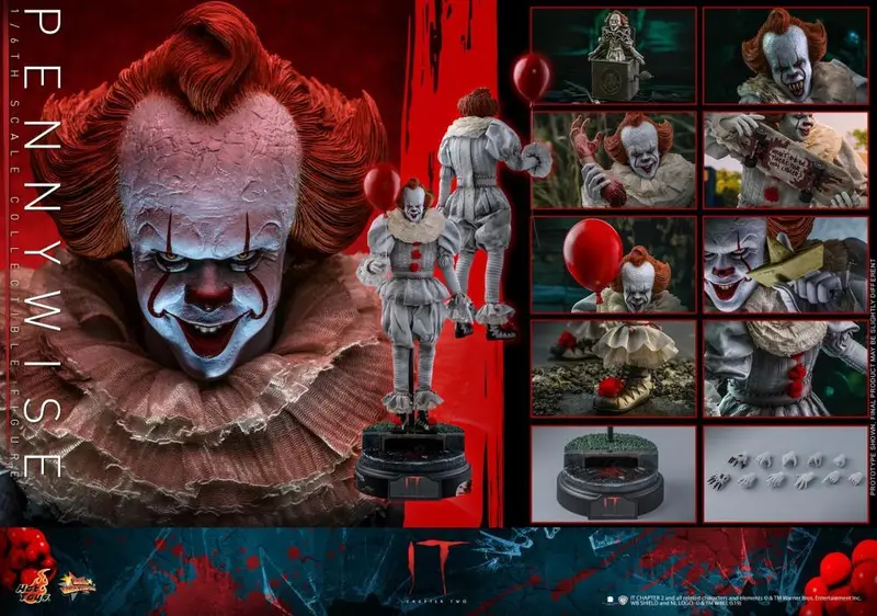 Hot Toys 1/6 It Chapter 2 Pennywise Sixth Scale Action Figure Mms555 1
