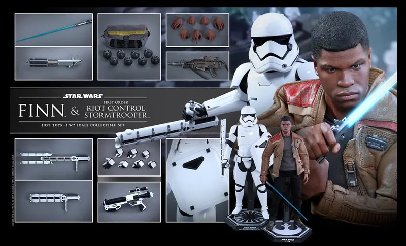 Hot Toys 1/6 Star Wars Episode Vii The Force Awakens Finn And Riot Control Stormtrooper Sixth Scale Mms346 1